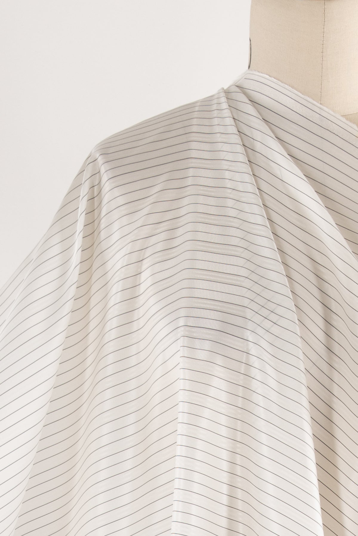 White Line Stripes Cupro Rayon Lining
