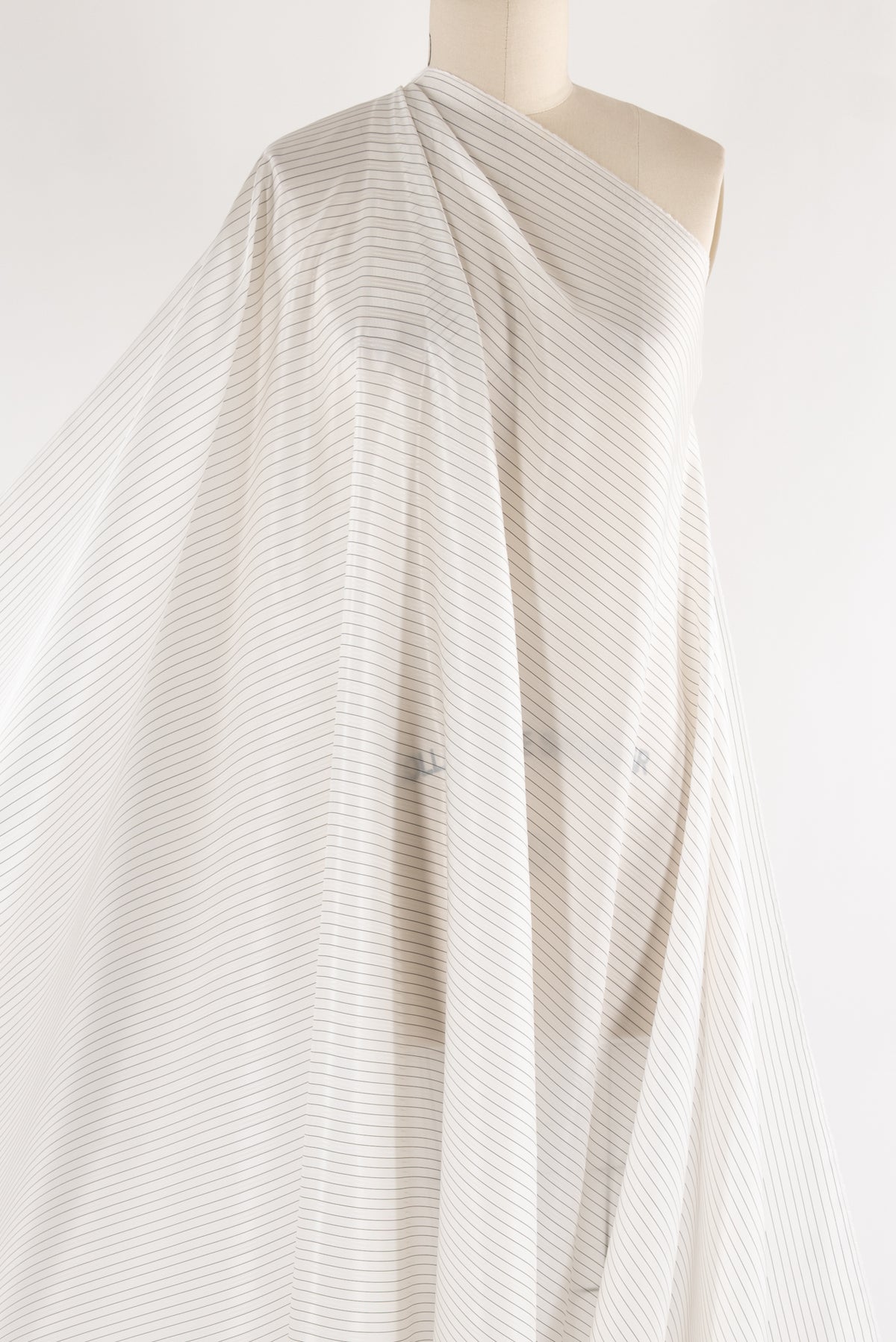 White Line Stripes Cupro Rayon Lining
