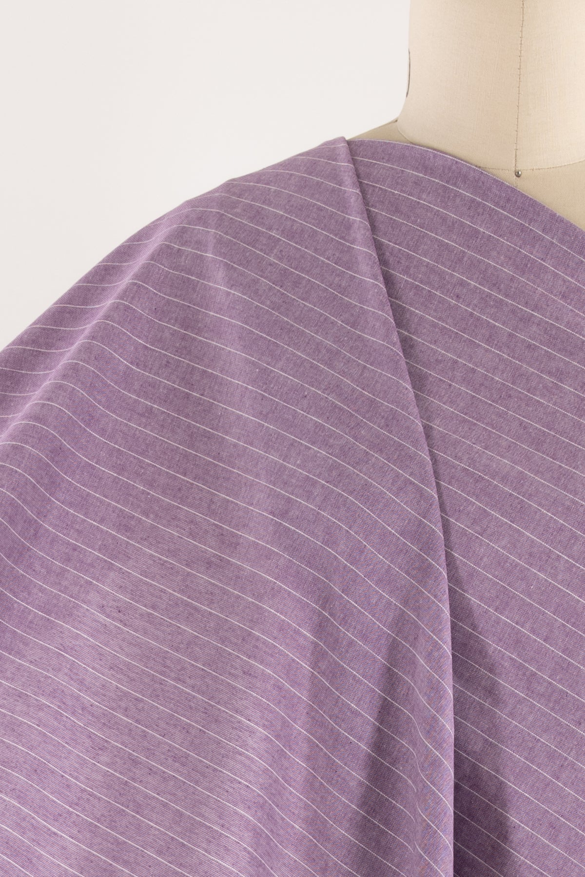 Wild Lilac Stripes Linen Woven